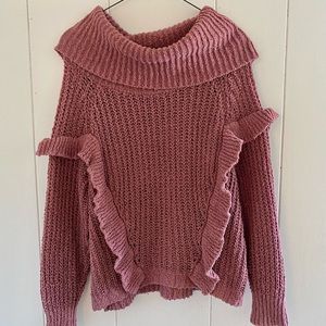 Ruffle Sleeve Sweater XS Express